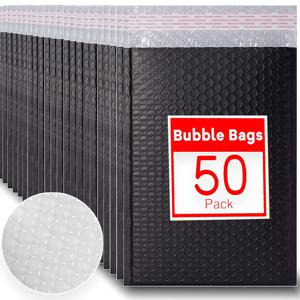10-50Pack 크래프트 버블 가방 자체 밀봉 종이 봉투 보관 포장용 방수 쿠션 패딩 폼 배송 메일러