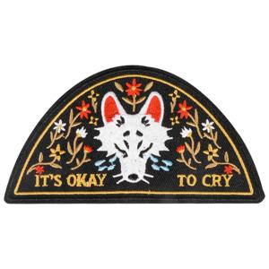 1개입 눈물도 괜찮아 자수 패치 여우 & 꽃 사기 부여 만화 배지 의류 재킷 트럭커 모자 DIY 선물