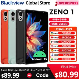 새로운 블랙뷰 제노 1 태블릿 8인치 디스플레이 4G LTE 안드로이드 15 와이드바인 L1 옥타코어 64GB 256GB 6000mAh 도케 AI 소형 패드 PC