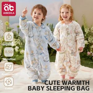 AIBEDILA 아기 수면 주머니 부드럽고 아늑한 유아용 침낭 탈부착 가능한 소매가 있는 매우 따뜻한 누비 이불 6M-7Y 남아/여아