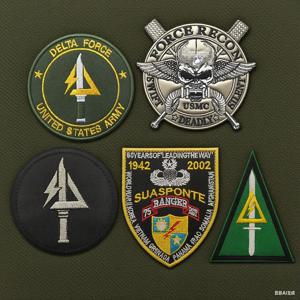 델타 포스 자수 완장 모랄 전술 배낭 패치 정교한 자수 배지 후크 앤 루프 액세서리