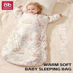 AIBEDILA 유아용 수면 가방 따뜻하고 부드러운 아기 수면 포대기 가벼운 편안한 겨울용 어린이 원피스 착용 가능한 담요 남아/여아 0-2세 유아용