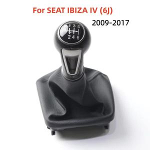 5단 6단 자동차 기어 변속 노브 (시트 이비자 IV (6J) 2009 2010 2011 2012-2017 용) 가이터 부트 가죽 커버 케이스 액세서리 포함