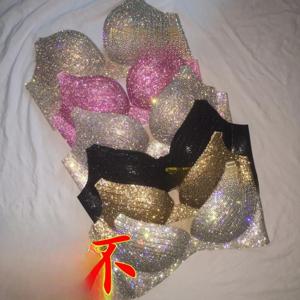 퍼포먼스 비키니 무대용 워터 다이아몬드 샤이니 다이아몬드 세트 스틸 폴댄스 의상 브라 속옷 스팽글 소재 2026년 봄