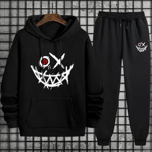 2025 패션 남성 트랙수트 세트 후디와 조거 팬츠 도시 스트리트웨어 스타일 가을 겨울 홈 아웃도어 편안한 따뜻한 캐주얼 의상