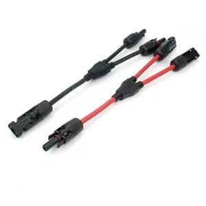 2Y 분기 병렬 연결 30A 1000V 전기 태양광 커넥터 광전지 2개 태양광 패널 케이블 와이어 연결