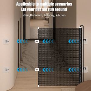 접이식 애완동물 울타리 안전 장벽 아기 게이트 문용 텔레스코픽 계단 장벽 49인치 폭 무타공 게이트 애완동물용