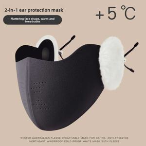 귀마개가 있는 새 제품 따뜻한 마스크 세탁 가능 방진 페이스 베일 통기성 페이스 커버 여성용