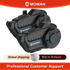 모만 오토바이 인터콤 H2Pro 모터바이크 헬멧 통신 시스템 최대 1000M DSP&CVC 소음 제거 FM 음악 공유