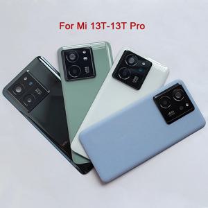 샤오미 미13T 미 13T 프로용 A+++ 등급 후면 유리 배터리 커버 (카메라 렌즈 포함) 후면 도어 하우징 케이스 교체 및 접착제