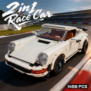 1458개 클래식 2in1 레이스 블록 세트 차량 모델 컬렉션 브릭 자동차 장난감 성인 및 청소년용 크리스마스 선물