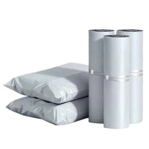 100Pcs 배송 봉투 가방 방수 익스프레스 봉투 보관 가방 회색 흰색 우편 가방 자체 접착 씰 택배 가방