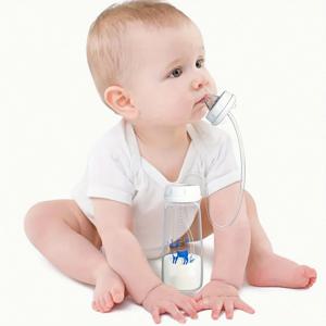 8oz/240ml 일반 목 젖병(밀짚 브러시 포함), 핸즈프리 PP 젖병 세트-먹이기 쉬움