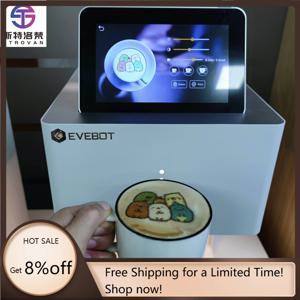 STLF JW 완전 자동 커피 아트 프린터 EVEBOT FC1, 식용 잉크로 컬러 셀피 사진 인쇄 가능, 호텔, 카페 및 상업용으로 이상적