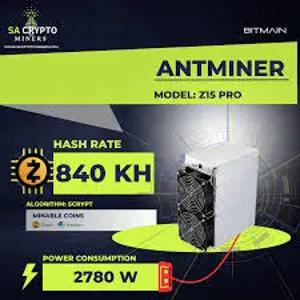 JD 2개 구매 시 1개 무료 제공 Bitmain Antminer Z15 Pro 840kh/s