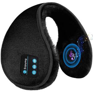 겨울용 블루투스 귀마개 여성 남성 어린이 소녀용, 무선 이어머프 헤드폰, 내장형 HD 스피커 및 마이크