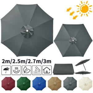 6/8 리브 교체용 파라솔 캐노피 방수, 내후성, 자외선 차단 파라솔 교체용 캐노피 커버 대형 파티오 우산 천