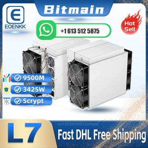 JY 10개 구매 시 6개 무료 제공 새로운 Antminer L7 9050MH LTC Litcecoin Doge 코인 채굴기, PSU 포함 Asic 채굴기, 기간 한정 제공!