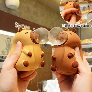 카피바라 인형 핀치 펜던트 장난감 스퀴즈 버블 디컴프레션 장난감 어린이 학교 가방 인형 펜던트 장식 파티 선물