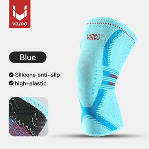 1개 압축 무릎 보호대 슬리브 탄력 무릎 패드 브레이스 스프링 헬스 스포츠 보호대 농구 하이킹 다리 보호대