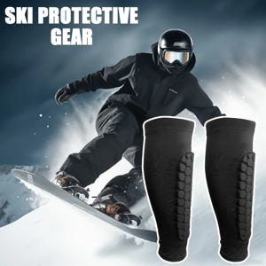 스키 정강이 보호대 슬리브 한 쌍, EVA 패딩으로 정강이 부상 방지, 충격 흡수 종아리 보호대, 스키 및 스노보드용