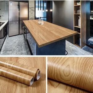 5M/10M 나무 PVC 벽지 곡물 홈 장식 가구 방수 비닐 벽 스티커 자기 접착제 주방 캐비닛 도어 스티커