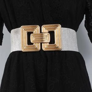 여성 패션 골드 버클 탄성 코르셋, 여성 커머번드 코트, 허리띠 드레스 장식, 와이드 벨트, J040