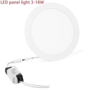 1X 울트라 얇은 Led 패널 통 3w 6w 9w 12w 15w 18w LED 라운드 천장 조명 내장 AC85-265V LED 패널 조명 SMD2835