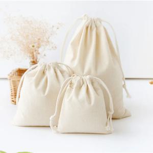 1pcWhite Drawstring 파우치 선물 빈 가방 DIY 목화 대마 가방 쥬얼리 디스플레이 포장 저장소 10x12/14x16/19x24/28x26cm