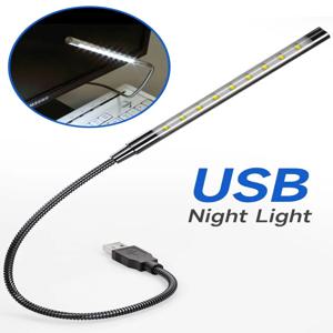 USB LED 책 빛 USB 전원 금속 소재 10 LED 유연한 밤 램프 노트북 PC 컴퓨터 노트북 책 독서 등