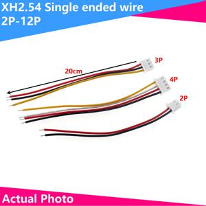 10PCS XH2.54 20cm 와이어 하네스 케이블 단일 헤드 전자 라인 2P/3P/4P/5P/6P/7P/8P/9P/10P