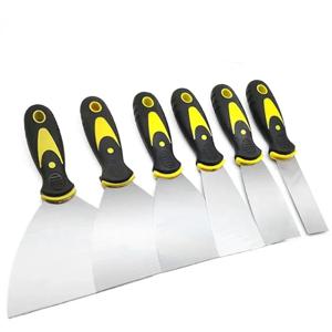 스테인레스 스틸 퍼티 나이프 필링 주걱 벽지 스트리퍼 나무 손잡이 페인트 도구 석고 삽 건설 도구