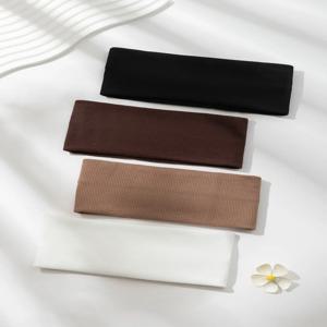 4Pcs 간단한 패션 여성 솔리드 컬러 탄성 HairBands 귀여운 워시 페이스 메이크업 헤어 밴드 빈티지 스포츠 러닝 요가 머리띠