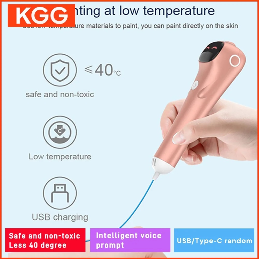 새로운 3D 펜 PCL 필라멘트 저온 Anti-Scald 3D 인쇄 펜 DIY 드로잉 장난감 소녀 소년 크리스마스 생일 선물 완구