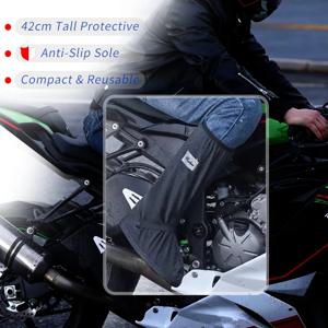 레인 부츠 신발 커버 블랙 방수 반사판 높은 상위 지우기 신발 먼지 커버 오토바이 자전거 레인 커버 남성 여성