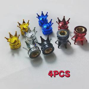 4 PCS 유니버설 크라운 휠 밸브 커버 공기 방진 방수 자동차 오토바이 타이어 림 커버 자동차 장식 밸브 캡