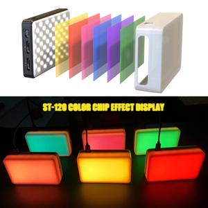 카메라 라이트 + 전화 클립 + 6 종류의 컬러 카드 + 소프트 라이트 커버 사진 키트 충전식 2500K-9000K 바이 컬러 패널 라이트