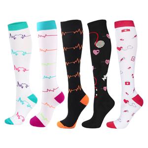 58 스타일 압축 양말 의료 부종 당뇨병 정맥류 스타킹 졸업 압력 레깅스 간호 무릎 높은 스타킹