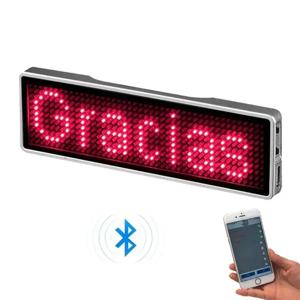 충전식 블루투스 디지털 LED 배지 휘장 DIY 프로그래밍 가능한 스크롤 메시지 보드 미니 LED 디스플레이 LED 이름 태그