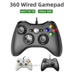 Xbox 360 유선 게임 컨트롤러용 Microsoft Xbox 360, PC Windows 7,8,10(이중 진동 터보 포함)용 USB 유선 조이스틱 게임 패드
