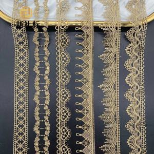 3 야드 골드 스레드 레이스 로리타 액세서리 사랑 골드 바코드 웨어러블 웨빙 어린이 DIY 레이스 도매