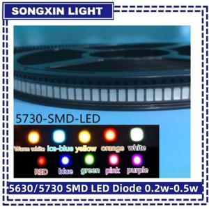 SX 5630/5730 SMD LED, 블루, 레드, 화이트, 그린, 옐로우, 오렌지, 웜 화이트, 핑크, UV, 퍼플, 아이스 블루 발광 다이오드 (LED), 100PCs