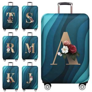 수하물 보호 커버 먼지 커버 안티 스크래치 휴대용 가방 트렁크 홀더 케이스 여행 액세서리 골드 편지 인쇄