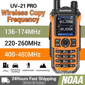 바오펑 UV-21 PRO 무전기 장거리 무선 복사 주파수 타입-C 충전기 트라이 밴드 고출력 방수 V2 HAM 라디오