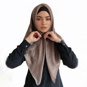 새로운 이슬람 쉬폰 스퀘어 Hijab 프리미엄 라인 석 스카프 말레이시아 목도리 일반 이슬람 랩 소프트 터번 머리띠 목도리 공급 업체