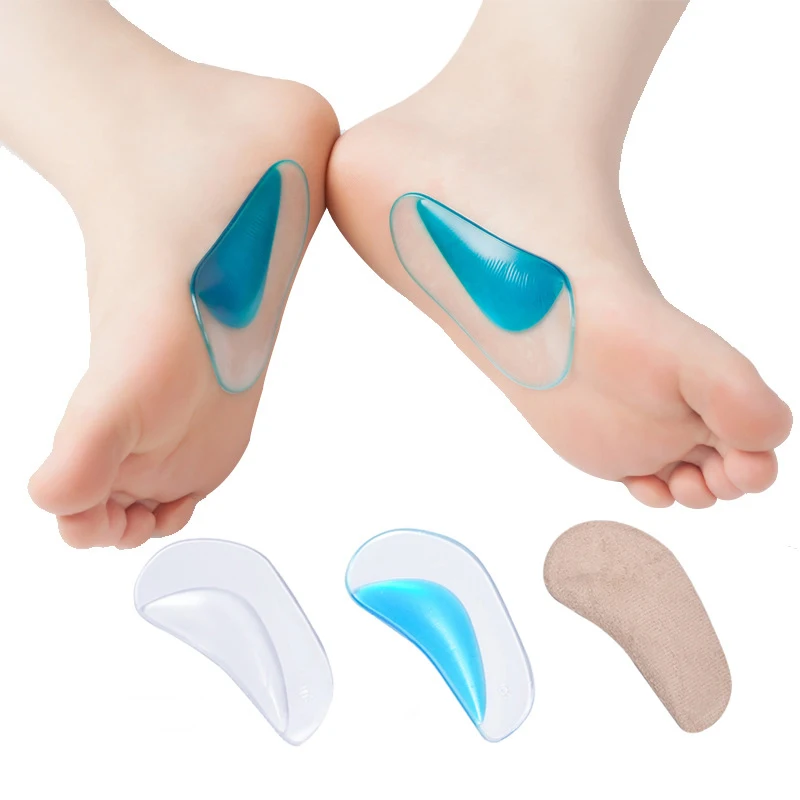 Flatfoot Orthotics 아치 지원 안창 실리콘 하이힐 플랫 신발 안창 남여 2Pcs/4Pcs