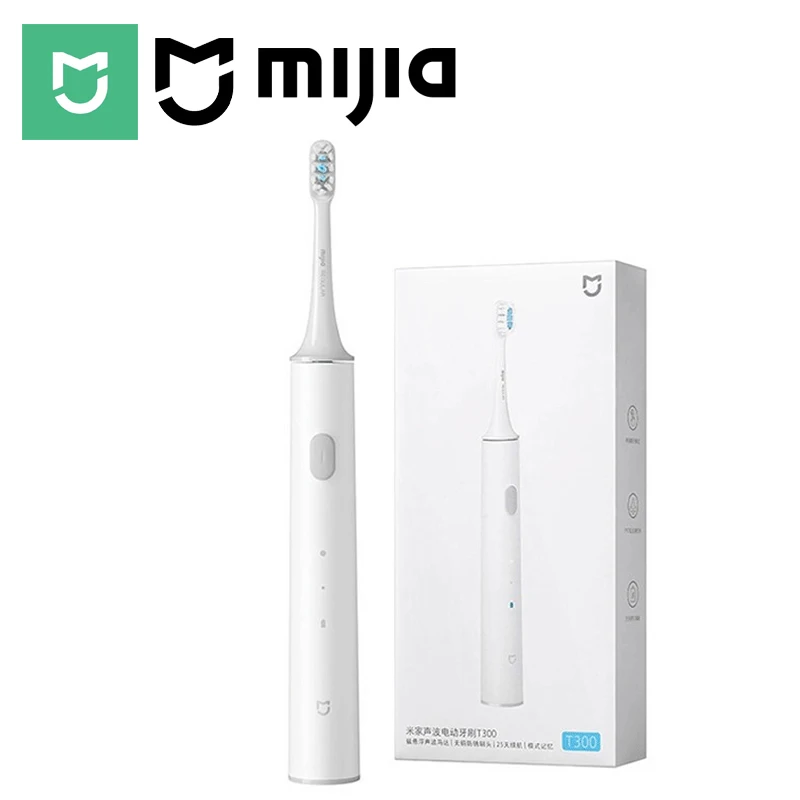 MIJIA T300 전동 칫솔 IPX7 방수 스마트 소닉 브러시 초음파 미백 치아 칫솔 칫솔용
