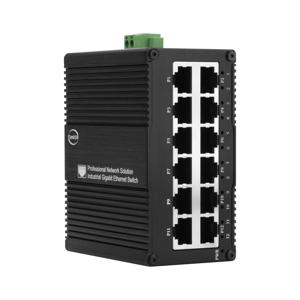 산업용 이더넷 스위치, Din 레일 마운트 기가비트 PoE 네트워크 스위치, 비관리형 1000M RJ45 스위치, IEEE 802.3af/at/bt, 12 포트