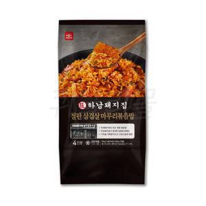 하남돼지집 철판 삼겹살 마무리 볶음밥 4인분 (920g) / 고깃집 볶음밥