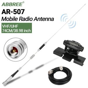 ABBREE AR-507 모바일 안테나 AR-2520 BAOJIE BJ-318 TH-9800 SG-M507 모바일 자동차 라디오용 150W VHF UHF 듀얼 밴드 고이득 PL259